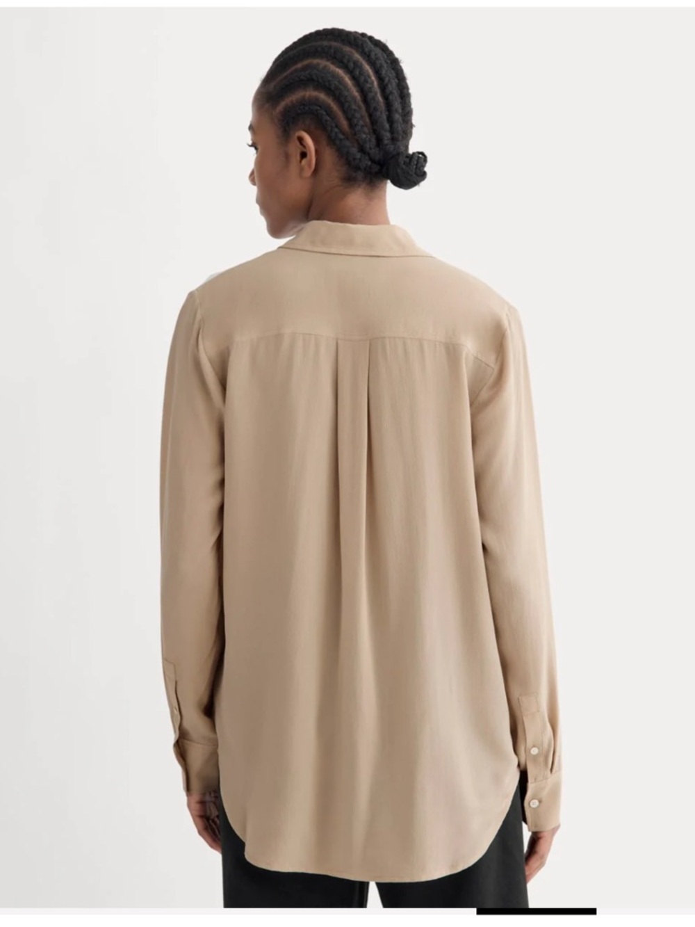 NWT Everlane | The Washable Clean Silk Relaxed Shirt in Burnt Sugar size 6 - Picture 3 of 10